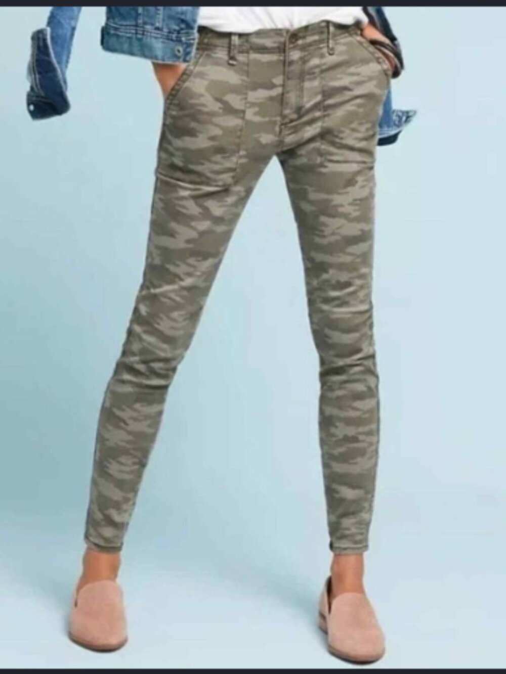 Hei Hei for Anthropologie Camo Slim Utility Pant